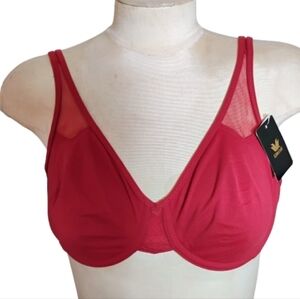 Wacoal Body By Wacoal 65115  Seamless Underwired Bra Burgundy 38C New W Tag